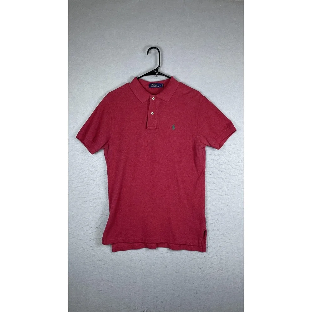 Ralph Lauren Polo Shirt‎ Mens Small Red Green Pony Logo Short Sleeve Casual